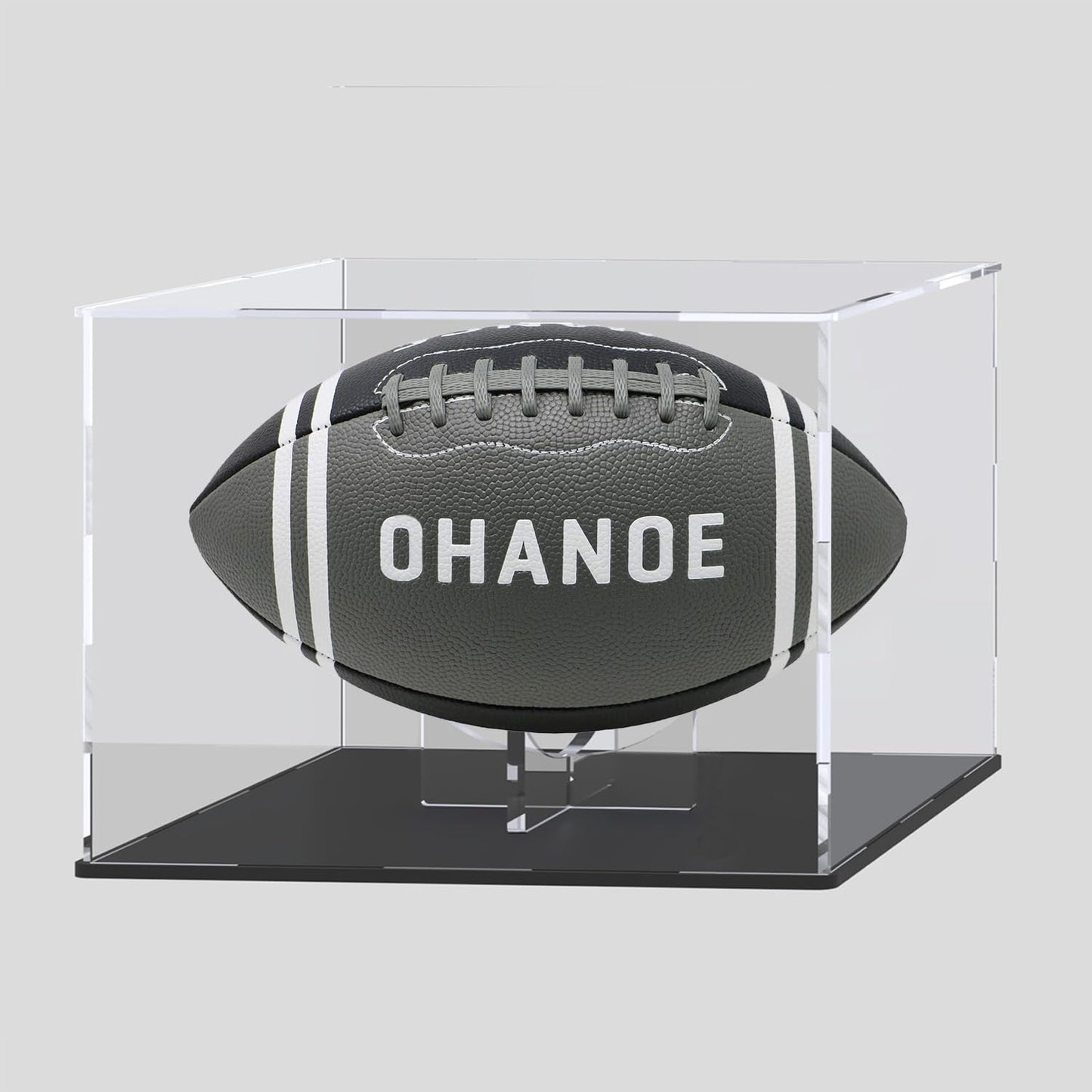 HEMYLU Ball Stand 4-Pack, Acrylic Display Stand for Football Basketball Soccer Volleyball Rugby, Ball Display Holder for Storage and Displaying