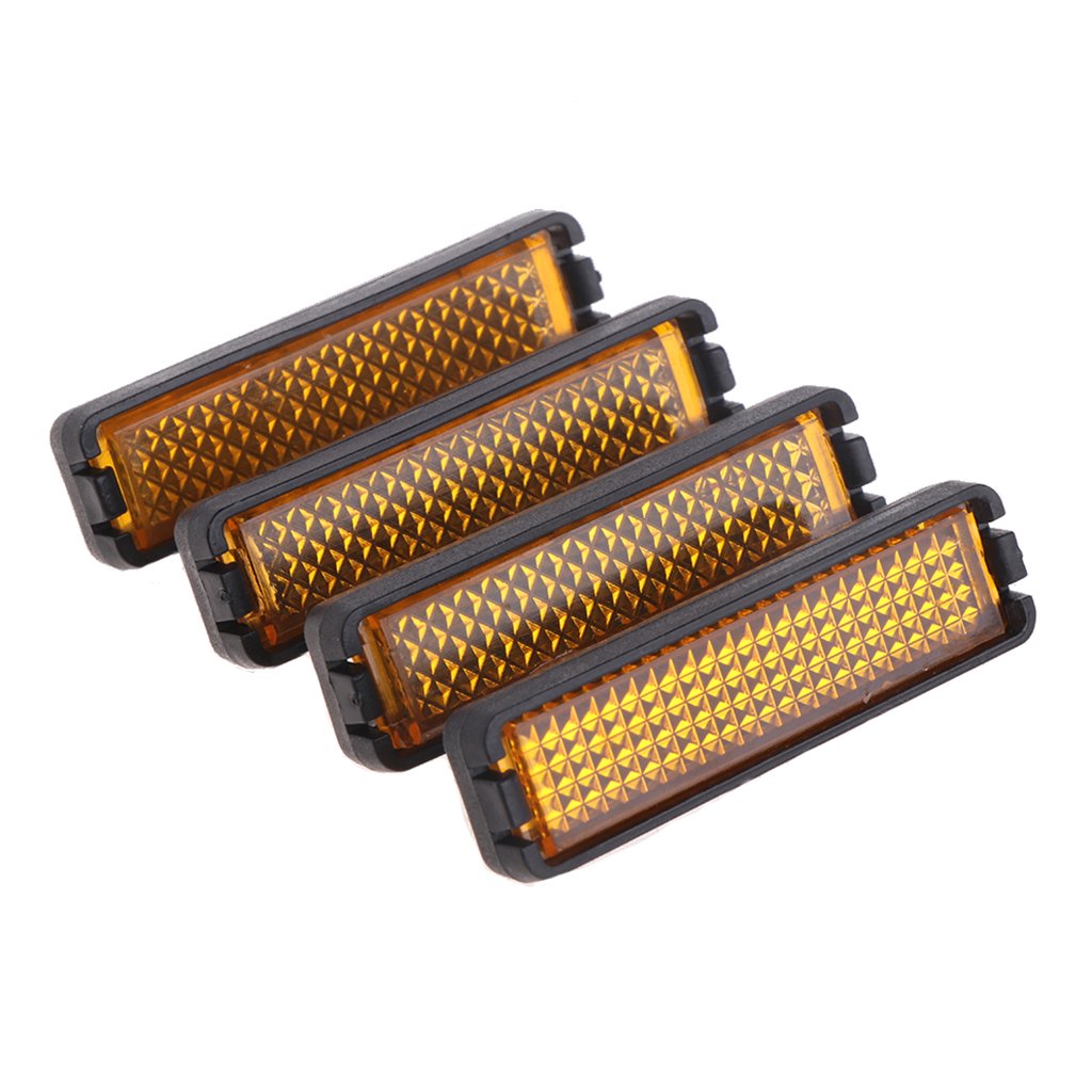 RUZYY 4 Pieces/Set Bicycle Pedal Reflector Safety Night Cycling Reflective Bike Accessory