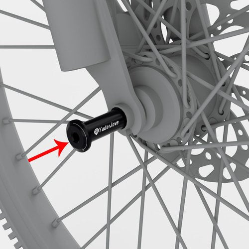 YaderJove Bicycle Front Hub Thru Axle Adapter for Fox 40 Boost Forks Quick Release (20mm x 110mm Spacing)