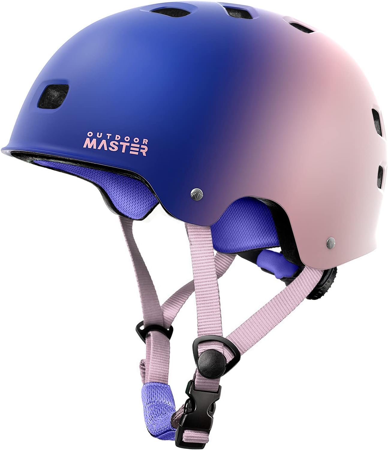 OutdoorMaster Skateboard Cycling Helmet - Multi-Sport Ventilation with Two Removable Liners | For Kids, Youth & Adults