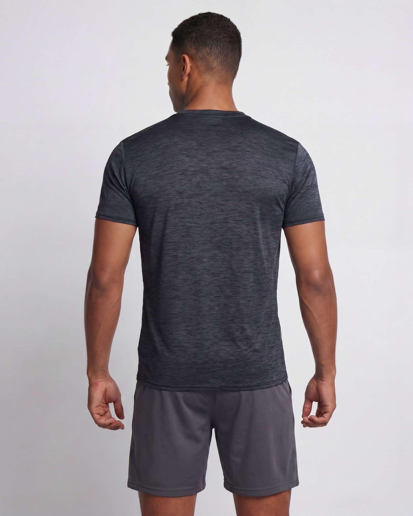 Real Essentials 5 Pack: Men's Dry-Fit Short Sleeve Crew Neck T Shirts Fitness Running Gym Workout Cool Exercise Athletic Tee, Set 10, X-Large