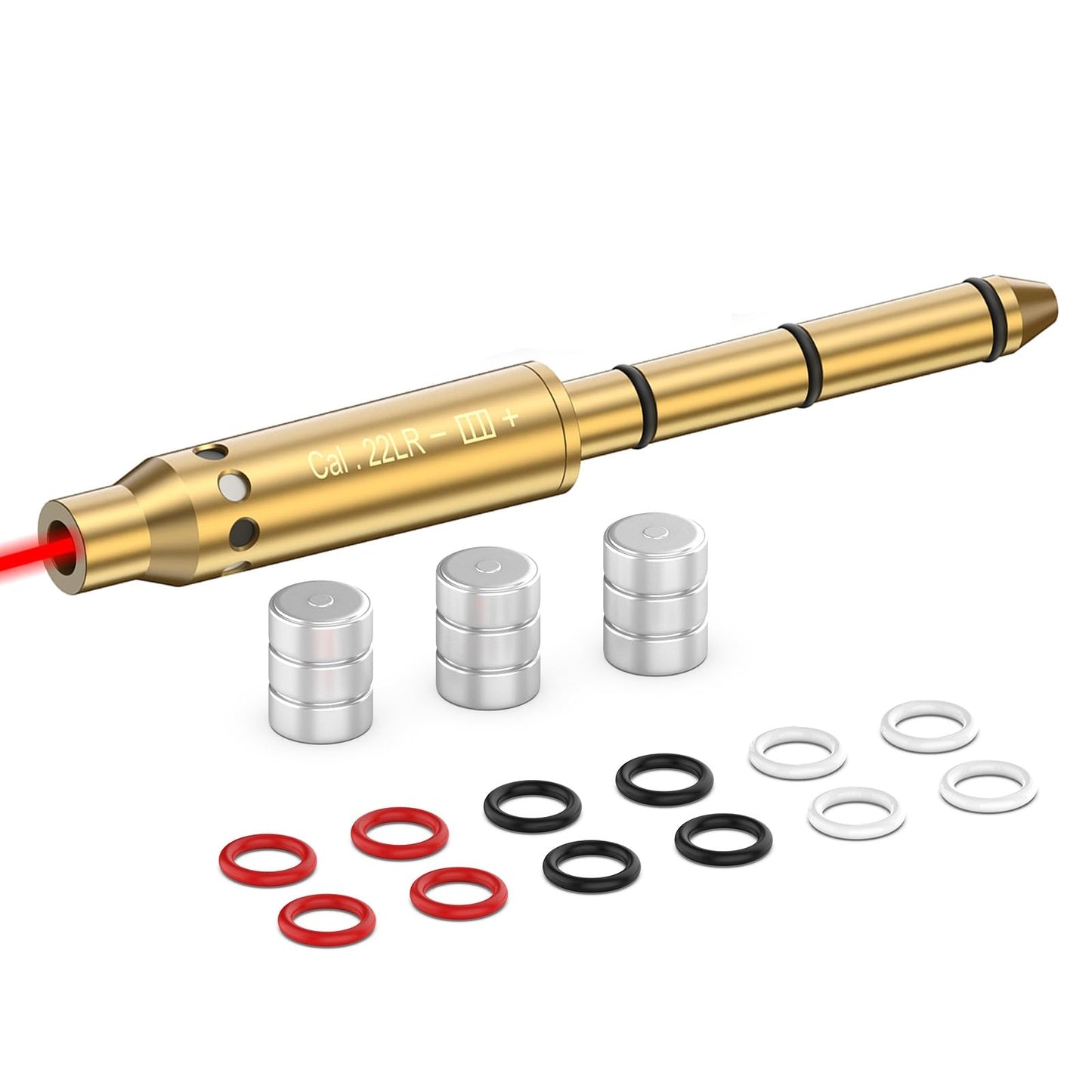 Tipfun .22LR Red Laser Bore Sight End Barrel Laser Boresighter Easy to Fit Revolvers Pistols Rifle and Air Guns