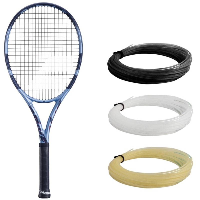 Babolat Pure Drive 11th Gen Tennis Racquet (4 1/2" Grip) Strung with White Syn Gut at Mid-Range Tension