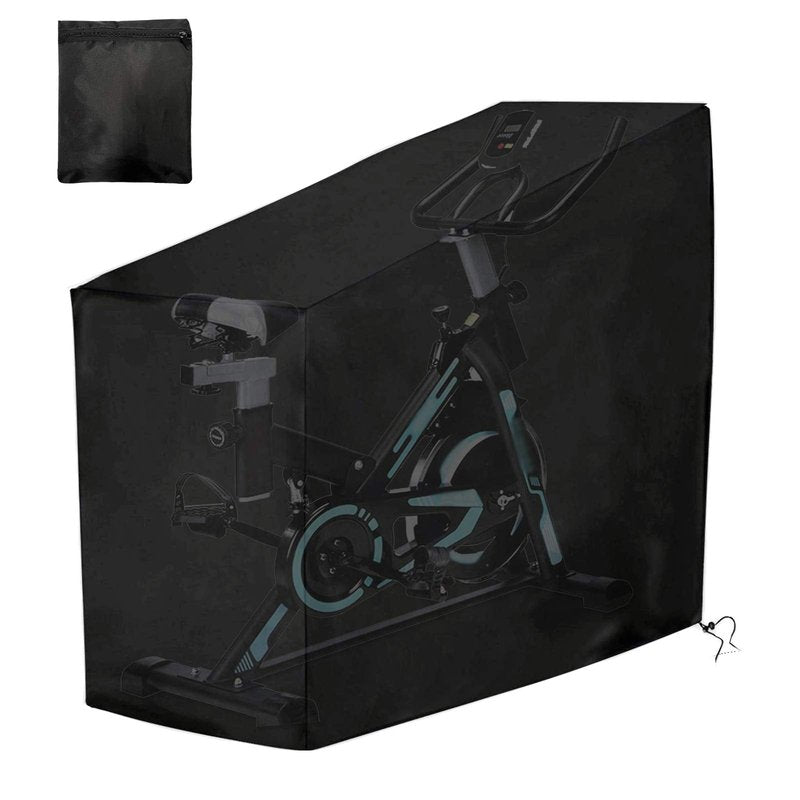 Xuuza Excercise Bike Cover, 210D Waterproof Spinning Bicycle Treadmill Cover For Indoor Outdoor Use, Upright Protective Dustproof Cycling Covers With Drawstring And Storage Bag