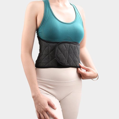 Soft Cozy Warm Waist Belt, Men Women Winter Thicken Thermal Plush Waist Warmer Adjustable Lumbar Support Belt, Abdominal Support Band Waist Wrap Brace Warm Strap Warm Waist Protector (Dark Gray, XL)