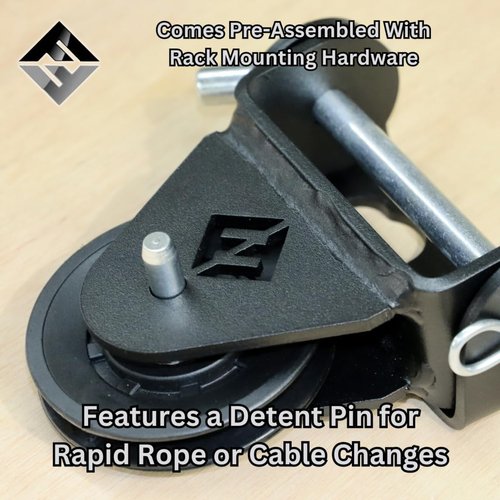 F&F STEEL Rack Mounted Swivel Pulley - 180 Degree Smooth-Glide Pulley for Full-Body Workouts, Home Gym Compatible (RMSP - Silver Aluminum Wheel)