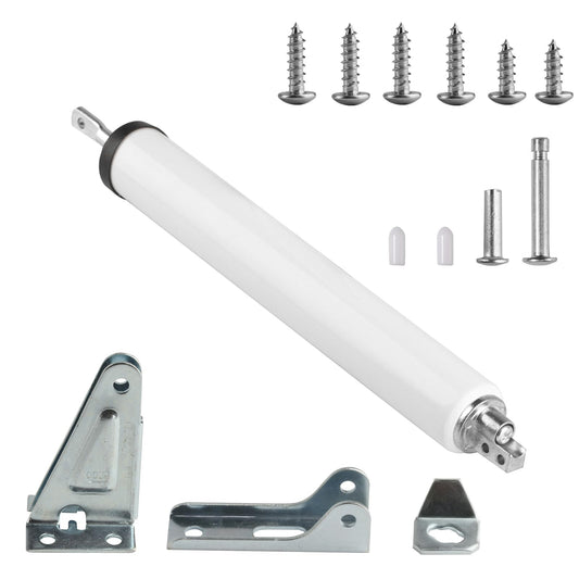 Pneumatic Screen and Storm Door Closer Kit, Heavy Screen Door Closers Closure forScreen Doors and Storm Doors Hardware Replacement, with Bracket & Parts(White)