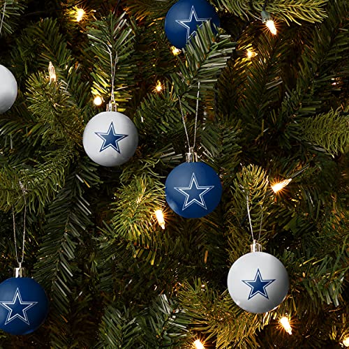 NFL Team Logo Holiday Ornament Set - Dallas Cowboys - 12-Pack