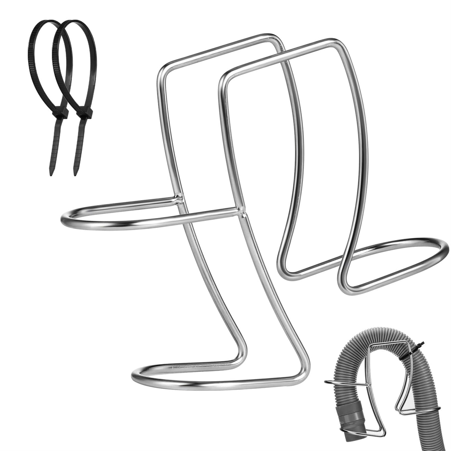 Washing Machine Drain Hose Holder Washer Drain Hoses Holders 304 Stainless Steel Washing Clip ClampUniversal Adjustable Utility Sink Clamp Fits All Drain Hose