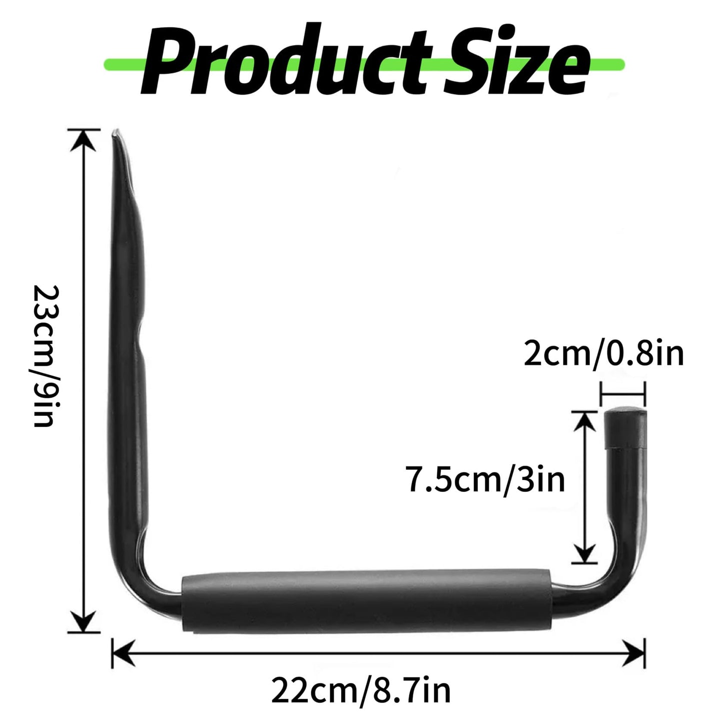 CROISSANT 2Pack Garage Storage Ladder Hook, Suitable for Kayak Hangers for Garage Wall, Heavy Duty Hooks for Hanging 50 lbs