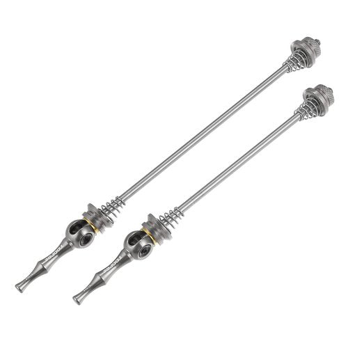 X AUTOHAUX Pair Bike Bicycle Quick Release Axles Skewers Lever Front Rear Bike Axle Wheel Hub 140mm 180mm Titanium Tone for MTB Moutain Road Bike Titanium Alloy