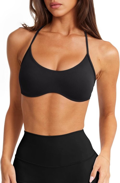 LASLULU Women's Y-Back Sports Bra - Padded Racerback for Ultimate Comfort | Ideal for Yoga & Gym Workouts