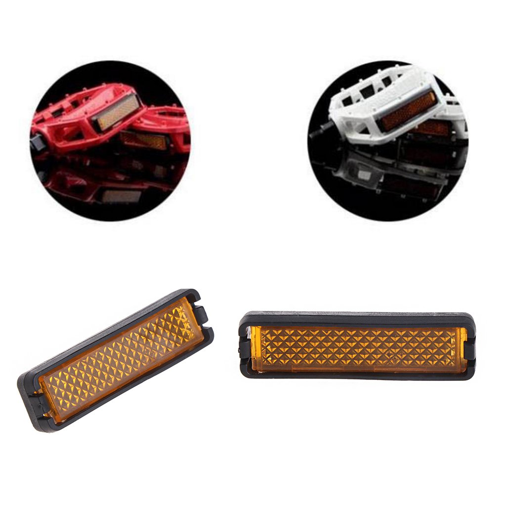 RUZYY 4 Pieces/Set Bicycle Pedal Reflector Safety Night Cycling Reflective Bike Accessory