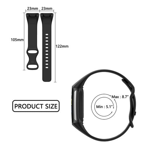 TopPerfekt Slim Bands Compatible with Fitbit Charge 6 Women Men, Adjustable Soft Silicone Sport Replacement Watch Band Straps Wristbands Bracelet for Charge 5 (3-Deep purple/Steel blue/Off-white)