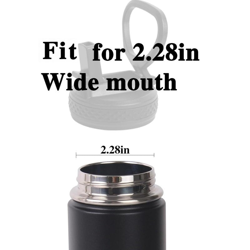 UWSTE 2Pack Straw Lid Compatible with ThermoFlask 18OZ/24OZ/32OZ/40OZ/64OZ Water Bottle, Replacement Lid Fits Contigo, Simple Modern wide mouth bottle, Leak Proof and Spill Proof, Easy to Carry