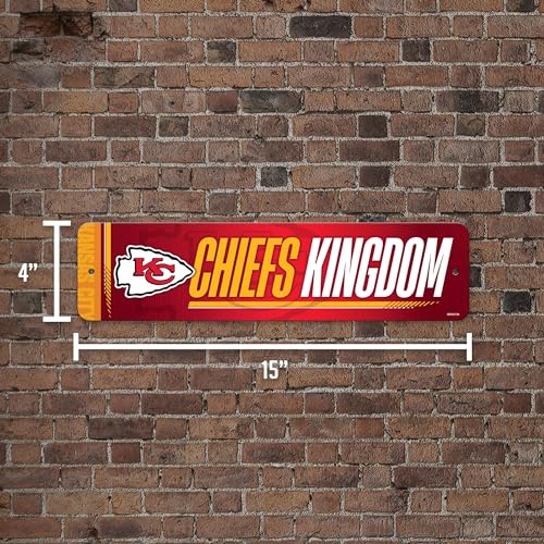 NFL Football Metal Street Sign - 4" x 15" Home Décor