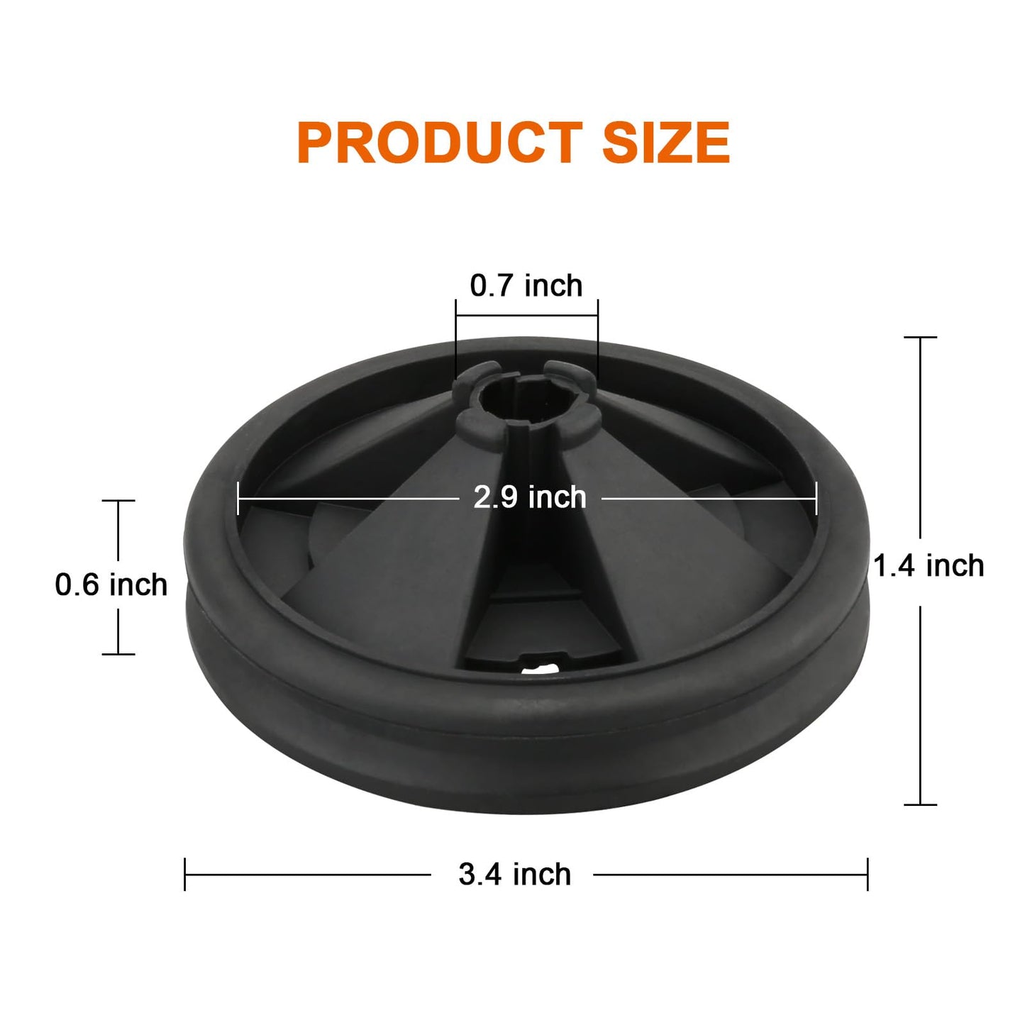 2Pcs 3 3/8" Garbage Disposal Splash Guard, Quiet Garbage Disposal Rubber Drain Insert, Sink Splash Guard QCB-AM Replacement for InSinErator Evolution Series, Removable Garbage Disposal Parts