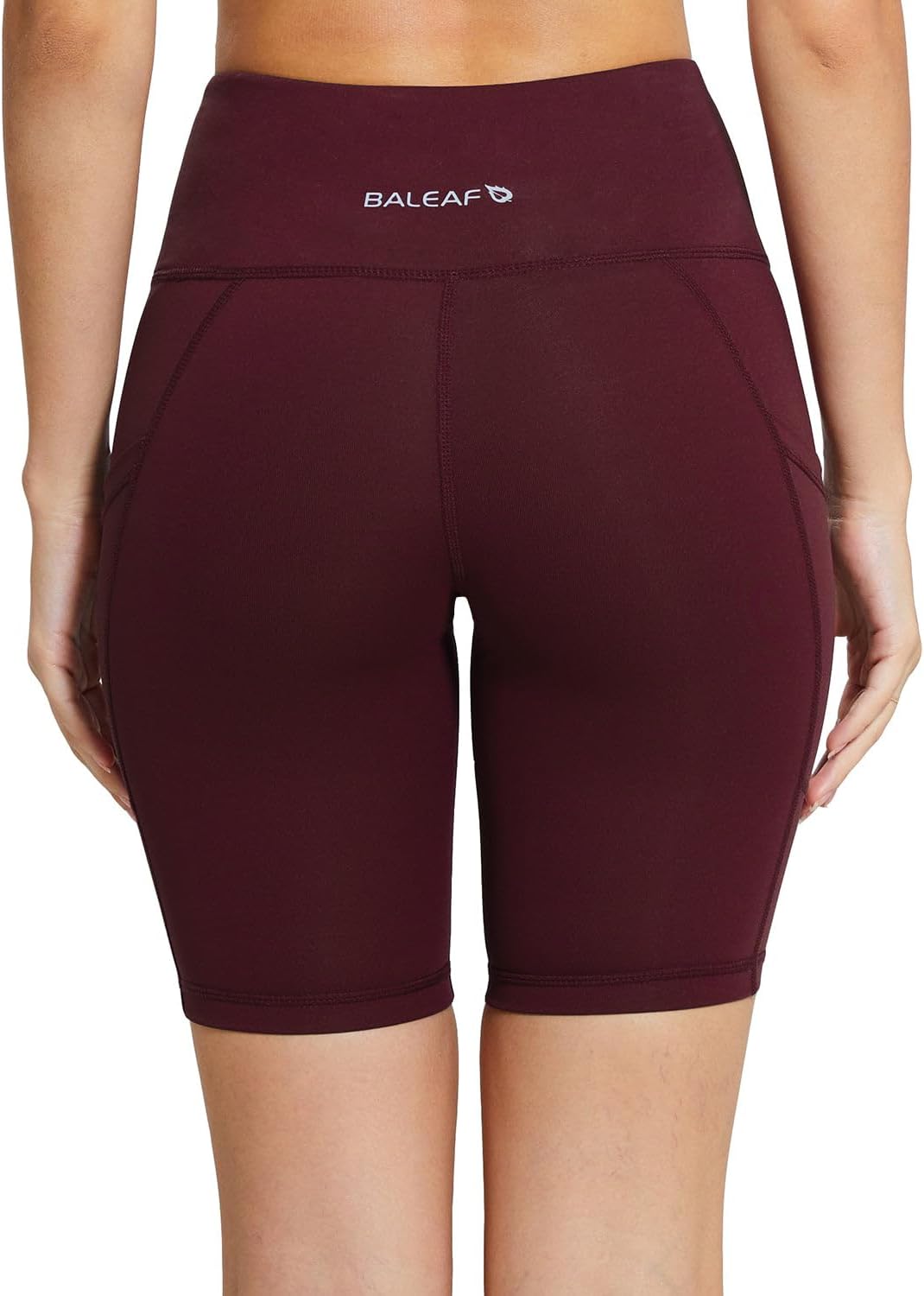 Baleaf Women's High Waist Biker Shorts - Comfortable Yoga & Gym Spandex with Pockets | 8"/5"/3" Sizes