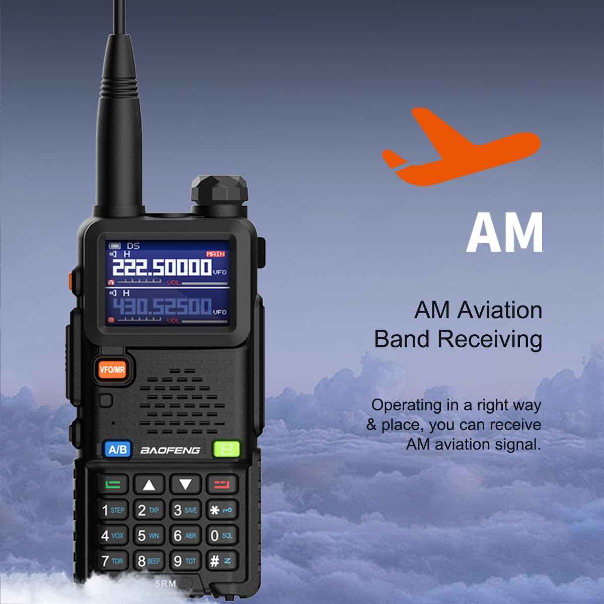BAOFENG 5RM Ham Radio 10W Handheld (Upgraded of UV-5R) Walkie Talkies Long Range NOAA Weather Receiver Two Way Radio UV5R for Adults Camping Hunting Hiking, Frequency Copy, USB C Charger, 999CH