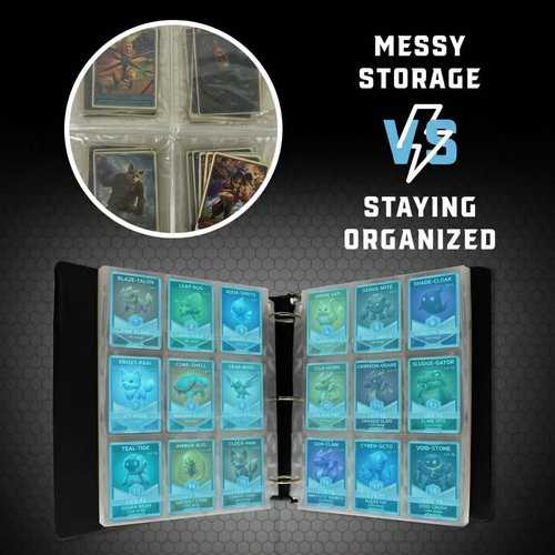 CardGuard 9-Pocket Card Sleeves | 70 Count Clear PVC-Free Protector Sheets for Pokémon, YuGiOh, MTG & TCG