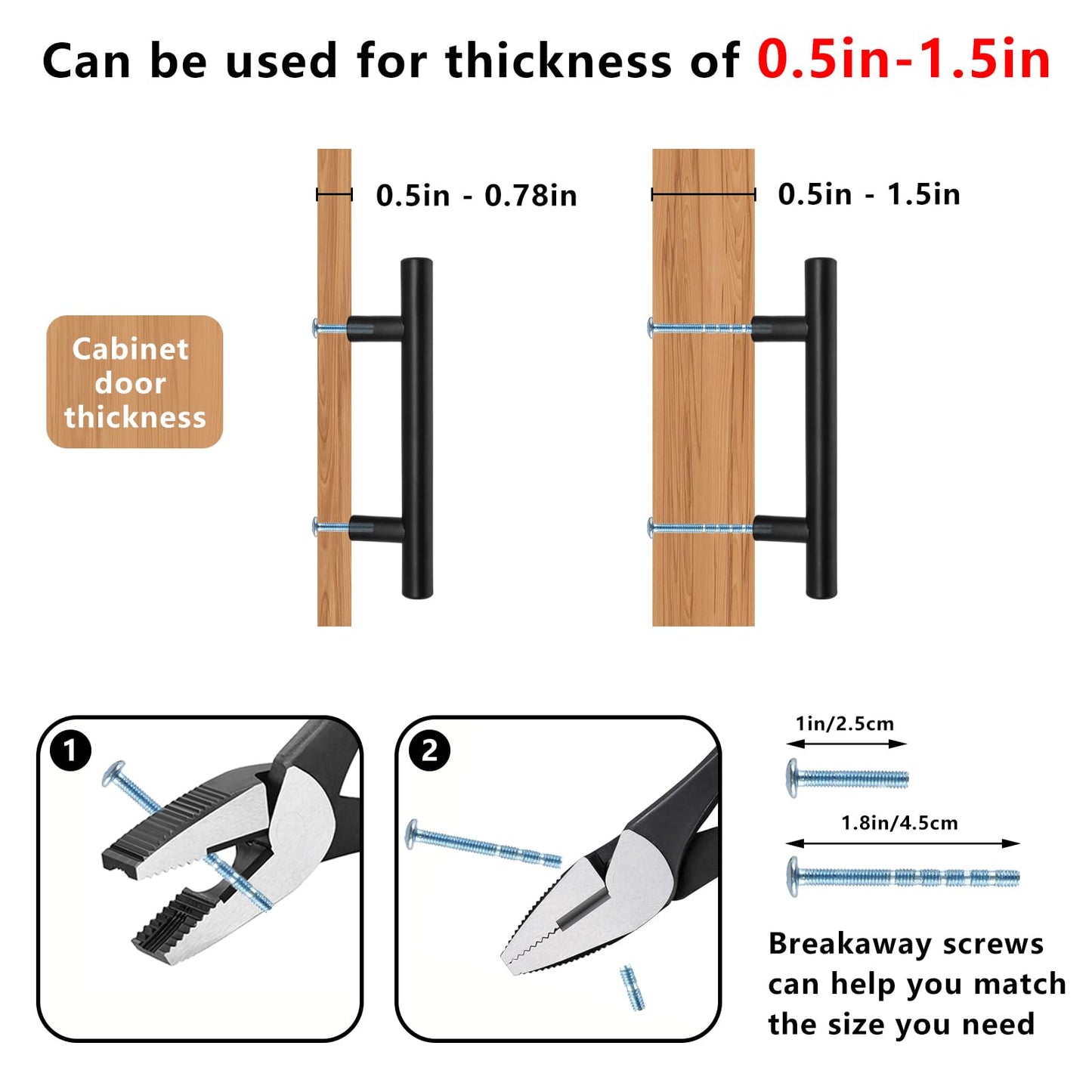 Abtopia 4 Pack Dresser Knobs Black Cabinet Knobs, Matte Black Drawer knobs Kitchen Knobs for Cabinets and Drawers, Drawer Pulls for Bathroom, Cupboard, Kitchen Hardware