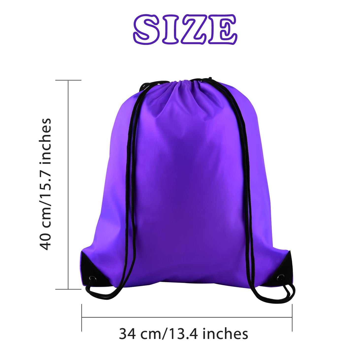 KUUQA 100Pcs Purple Drawstring Backpack Bag Bulk Drawstring Bags String Bags Storage Bags Gym Backpack for Sport Gym Traveling