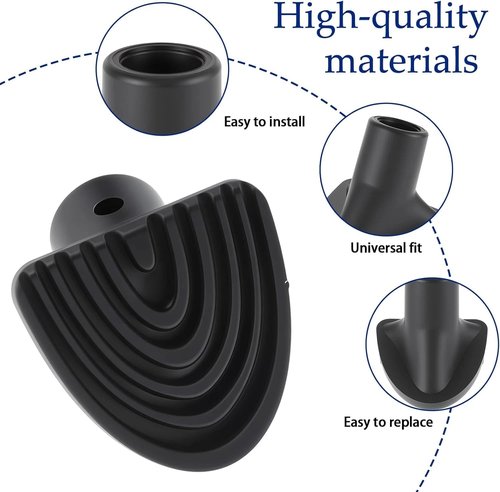 2pk Black Universal Golf Bag Stand Feet – Durable Rubber, Anti-Slip for Turf/Rain, Tool-Free Install (Fits Most Brands)