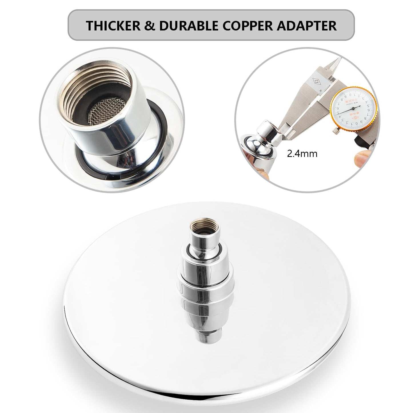 BOPai 9 Inch Rainfall Shower Head - Air In Take Water Saving Rain Showerhead, Chrome