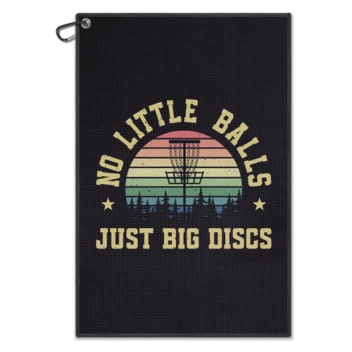 DYJYBMY Just Big Discs Retro Printed Golf Towel with Clip, Funny Golf Towels for Disc Cleanup, Retirement Gifts for Golfer Dad Grandpa, Retro Birthday Thank You Gifts for Golfing Lover Family Friend