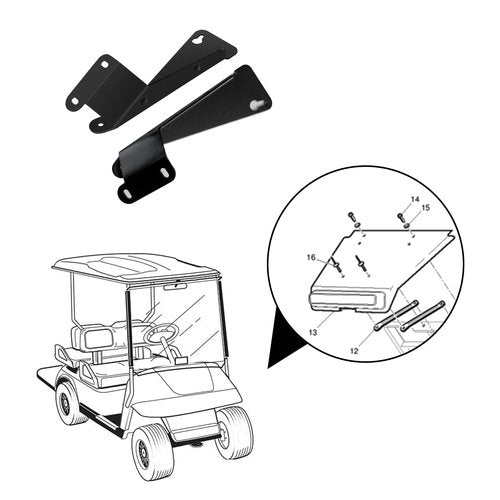 Orle Oko Golf Cart Brackets for EZGO TXT Headlight Bar,LED Golf Carr Light Bar w/ Brackets