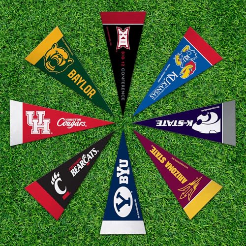 NCAA Big Twelve Mini Pennant Set - 4" x 9" Felt Flags