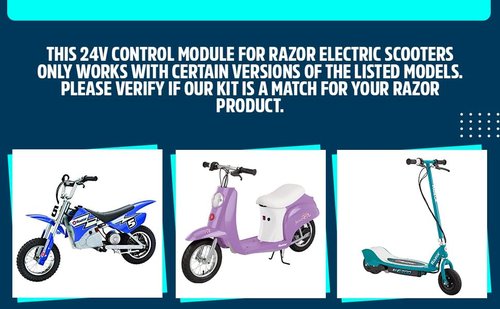 24V Controller for Razor E200 E300 (Version Specific) – Works ONLY with E200 V24+, E300 V20+, MX350 V33+, Pocket Mod V45+, OEM Control Module - ZK2430-D-FS-ROHS - 7 Connectors - Part W13113601015