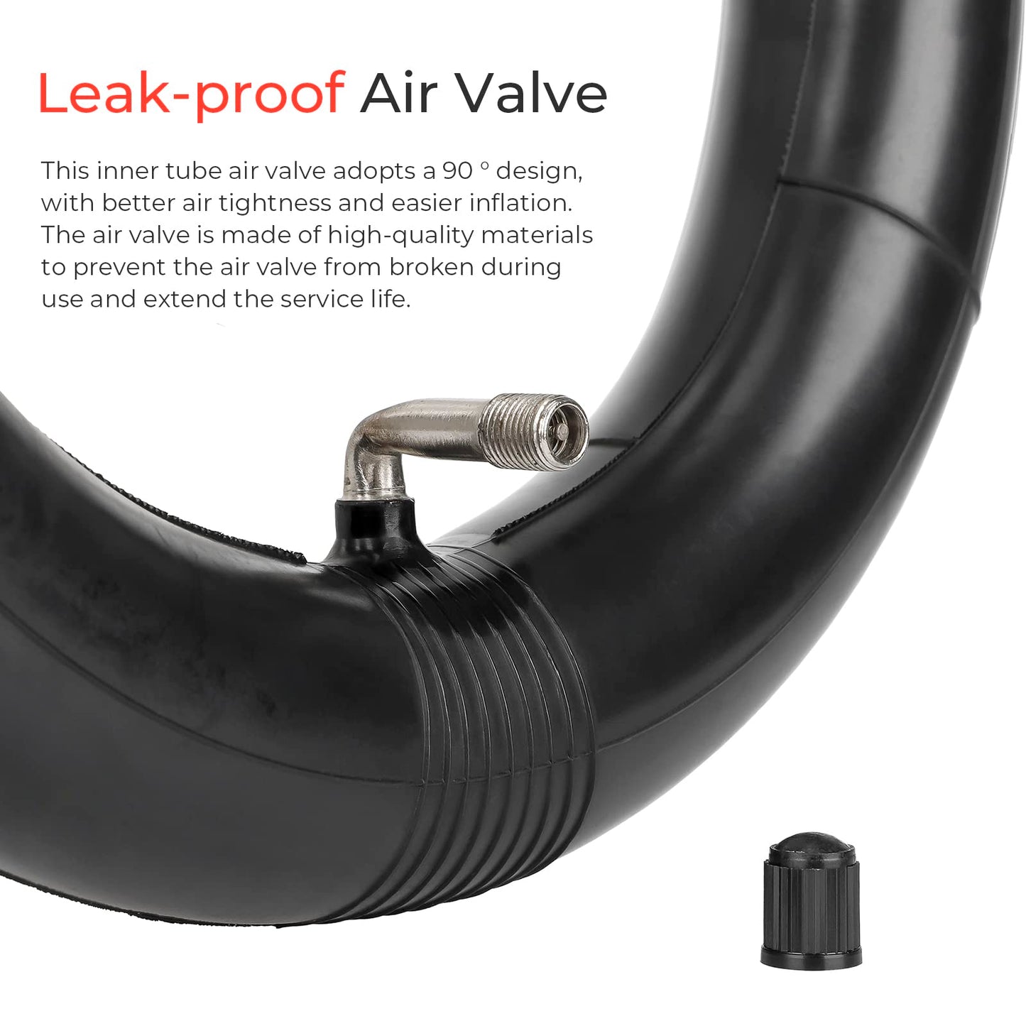 LUCK4U (2-Pack) 10x2 10x2.125 10x2.5 Replacement Inner Tubes with 90 Degree for Nanrobot D4+ D5+ D6+ Scooter Trike Strollers