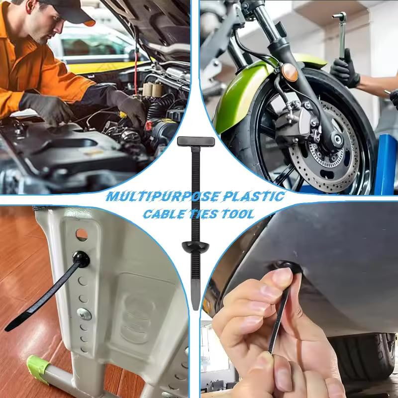 Nylon Universal Cable Tie Buckle for Car 100pcs Heavy-Duty Grip Auto Zip Tie Buckles for Wire, Bumper, and Hose in Car and Home – Secure Cable Tie Buckle Kit