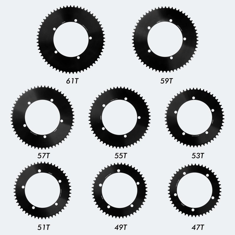 DJC 144BCD Round Chainring Fixed Gear Fixie Track Bike 47T 49 51 53 55 57 59 61T Single Speed Chainwheel 1/2 * 1/8 144 Bcd (55T)