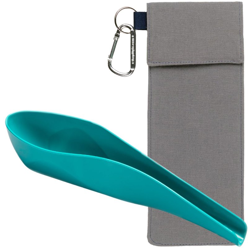 Women's Pee Funnel w/ Case - Turquoise & Grey, Easy & Clean Stand-to-Pee Device. Female Urination Device for Camping, Travel, Disabilities, Gender Affirmation, Festivals & Outdoor Sports. USA Made.