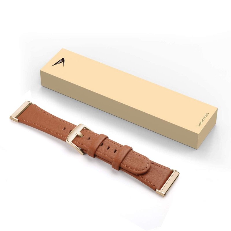 EDIMENS Leather Bands Compatible for Fitbit Versa 3 / Fitbit Versa 4 / Fitbit Sense for Women Men, Genuine Leather Bands Replacement Wristbands Straps Compatible with Versa 3 / Versa 4 / Sense