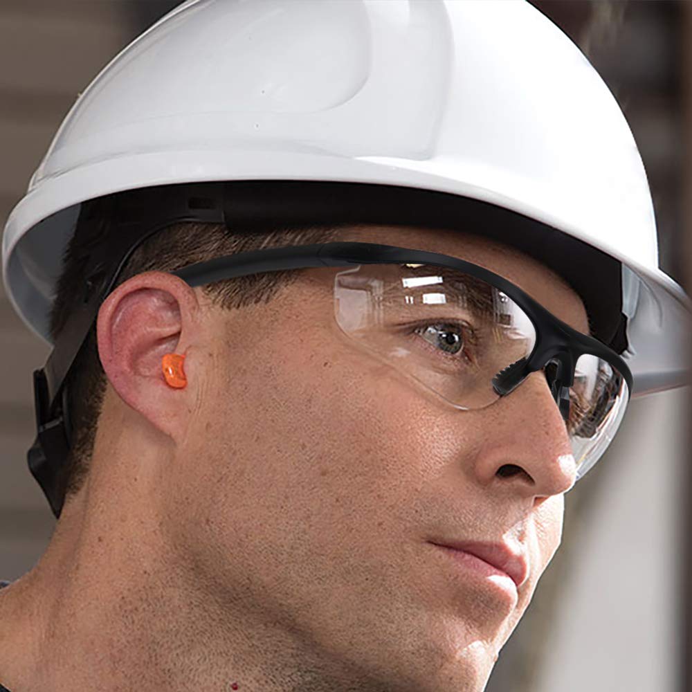 LaneTop Shooting Glasses For Men and Women, Anti Fog ANSI Z87.1 Safety Glasses with Hard Shell Case, UV400 Eye Protection for Shooting Range Glasses, Clear Lens