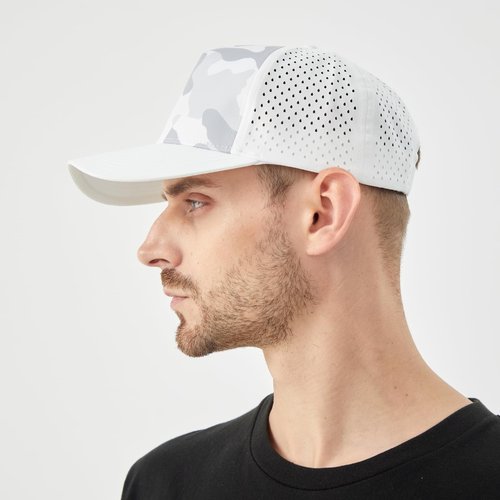 2THESTARS Men Quick Dry Water Resistant 5-Panel Mesh Snapback Baseball Cap Adjustable Hat 22"–23.6"(56–60cm) for Golf Running Workout - Black