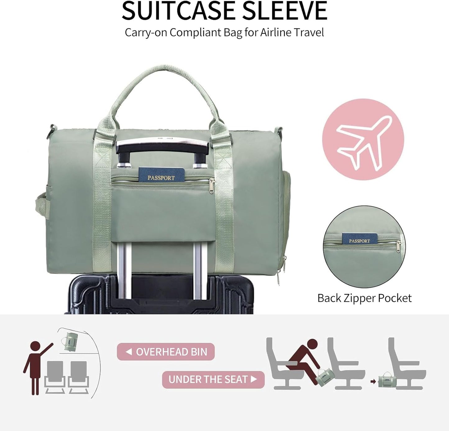 Skiennix Gym Bag for Women - Sports Duffle with Wet Pocket & Shoe Compartment | Perfect for Travel & Weekend Getaways