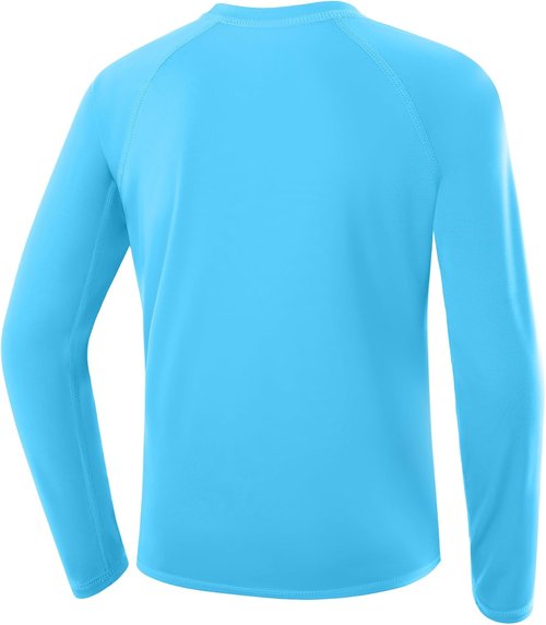 Boys Rash Guard Long Sleeve UPF 50+ Kids Swim Shirts Youth Quick Dry Sun Water Shirt for Fishing