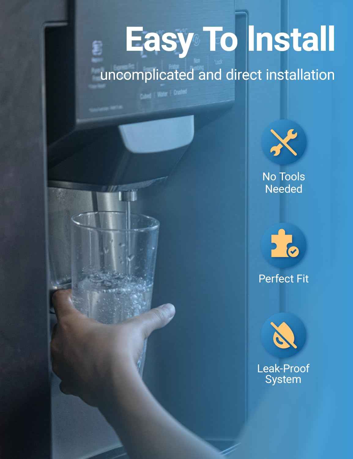 RWF0600A Replacement for MWF GE Water Filter,MWFP, MWFA, MWFAP, MWFINT, GWF, GWFA, HWF, HWFA, HDX FMG-1,WFC1201, GSE25GSHECSS, 197D6321P006,3 Pack,Cobectal