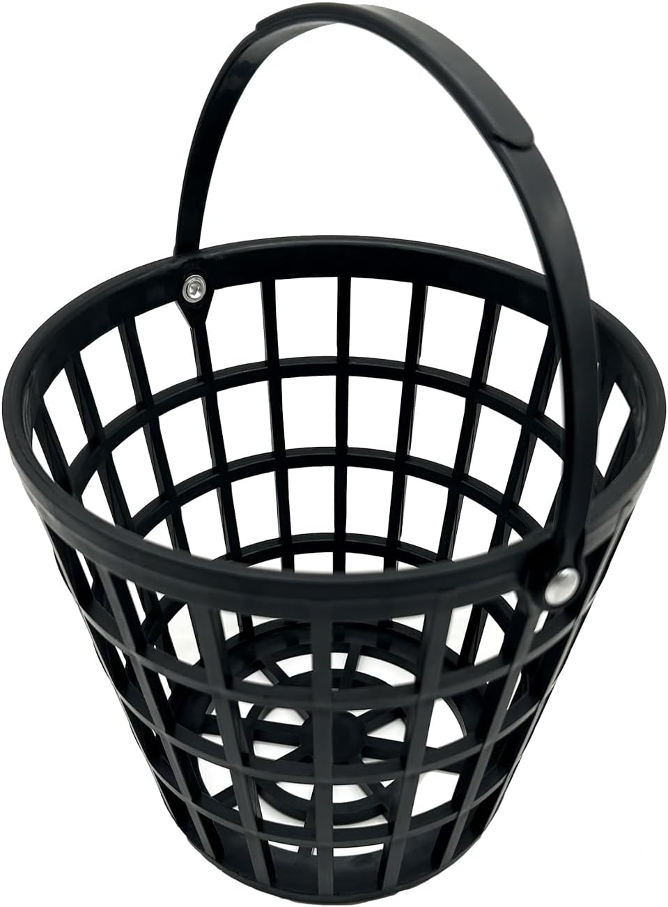 ZLY Golf Ball Basket - Durable Plastic Ball Container with Handle | Holds 25 Balls - Black