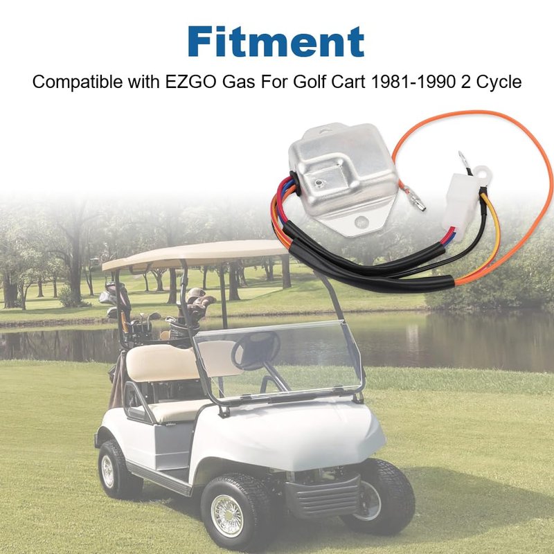 VANJING Engine Ignitor Assembly Compatible with EZGO Gas for Golf Cart 1981-1990 2 Cycle Replacement for 19627-G1
