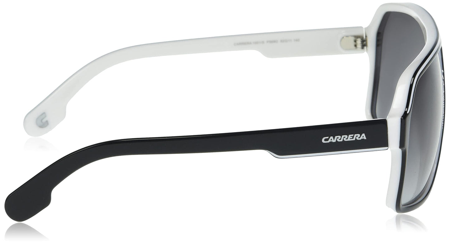 Carrera 1001/S Rectangular Sunglasses, Black/Gray Shaded, 62mm, 11mm