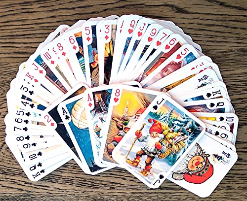 Christmas Gnomes Playing Cards Deck - 54 Unique Designs