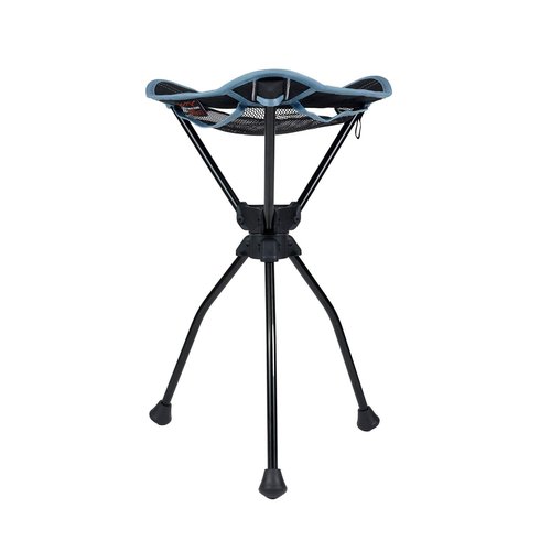 GRAND TRUNK Compass 360 XT Extra Tall Swivel Stool Compact Portable Outdoor Seat with 260 lb Capacity for Camping and Travel Sea Black