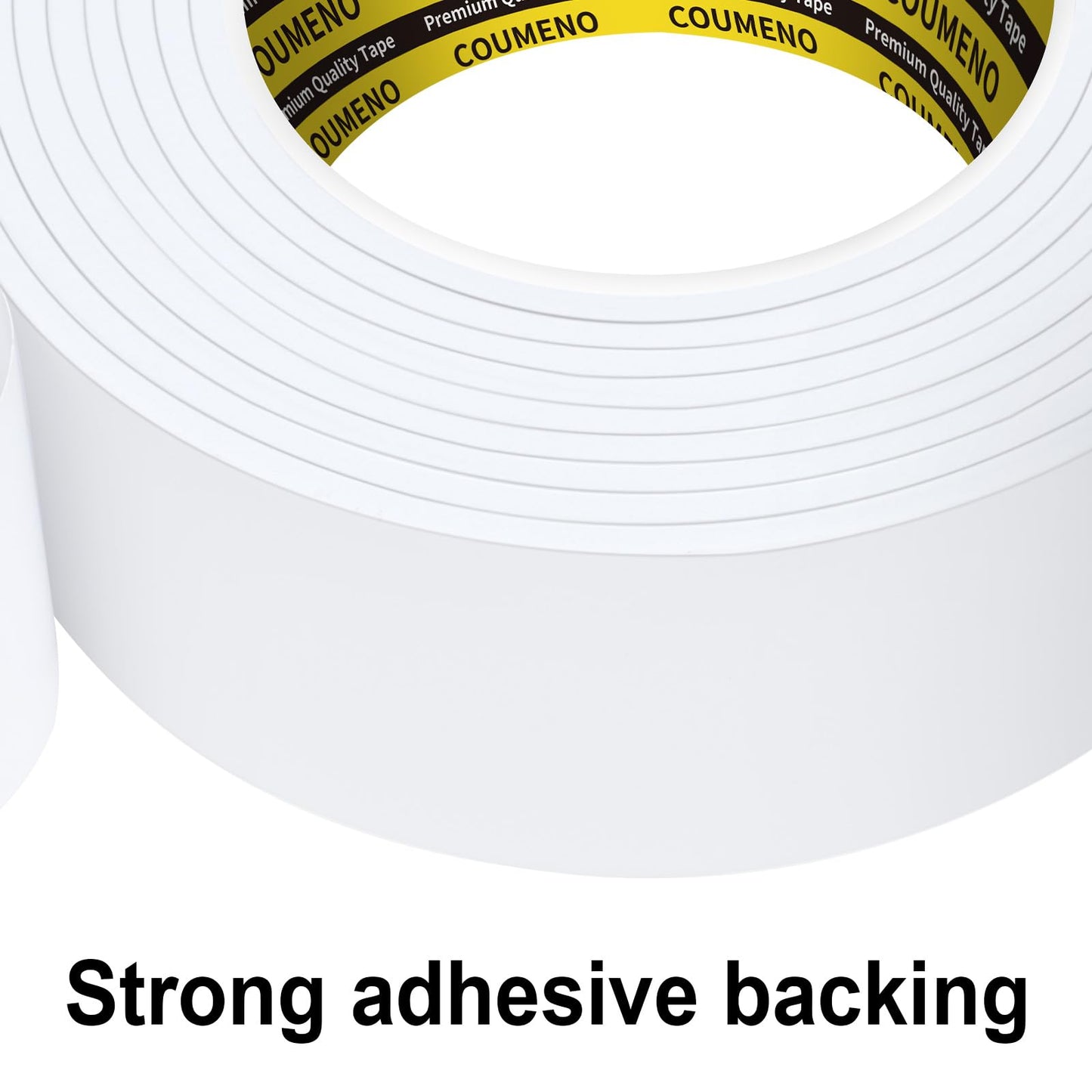 COUMENO EVA Single-Sided Adhesive White Foam Tape, Single-Sided Sealing Strip Foam Pad Sponge Tape Window Weatherproof, Self-Adhesive Insulation Sealing Tape 2inX9.84FT