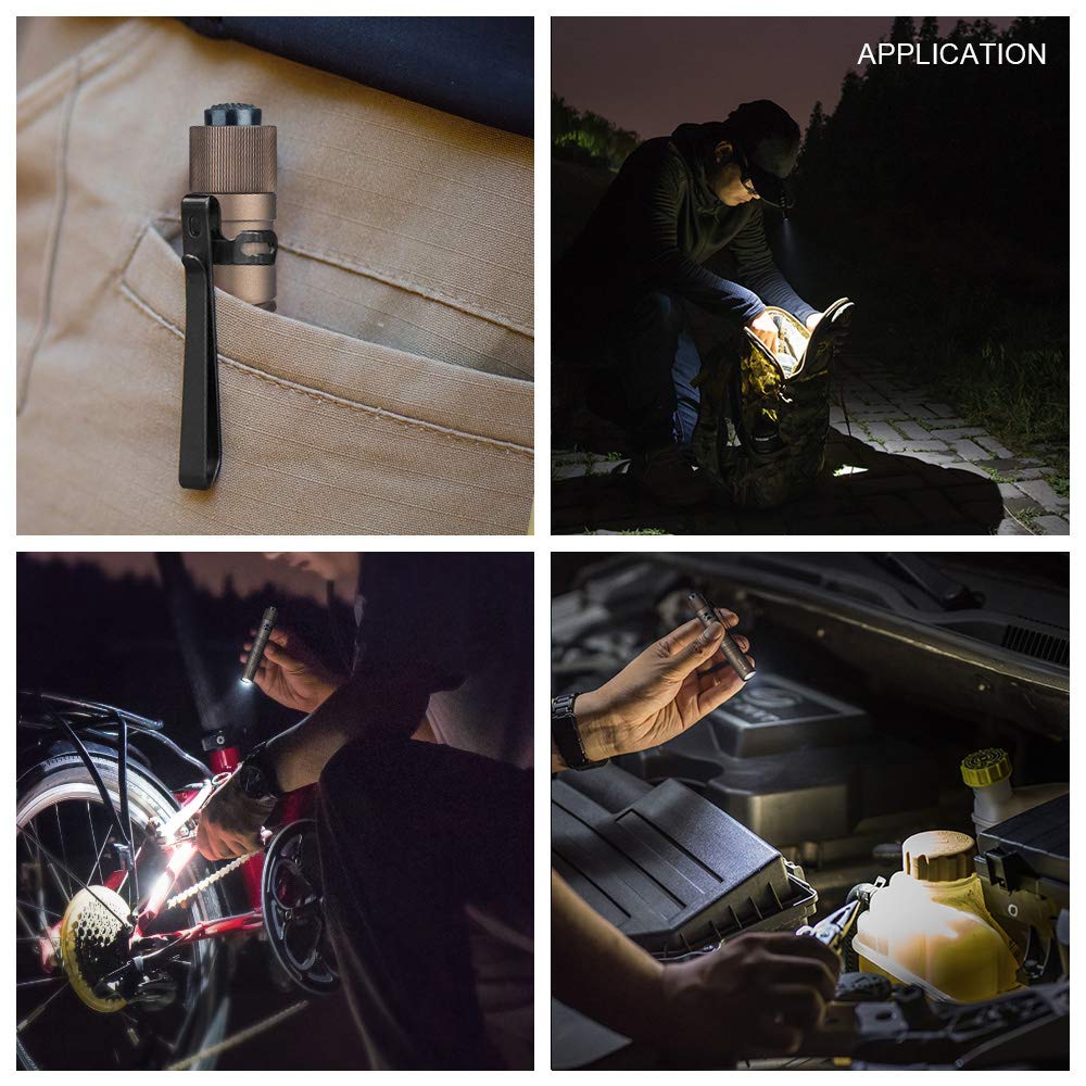 OLIGHT I3T EOS Small EDC Flashlight Handheld LED Light (Desert Tan)