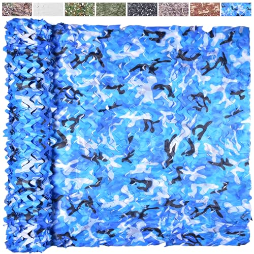 Yeacool Ocean Camo Netting 4.9ftx6.5ft for Hunting Camping & Party Decorations